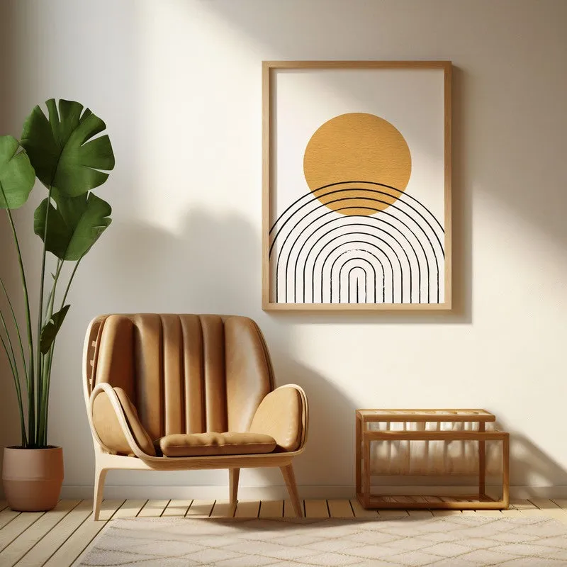 Radiant Balance Canvas Wall Painting With Brown Frame media 6