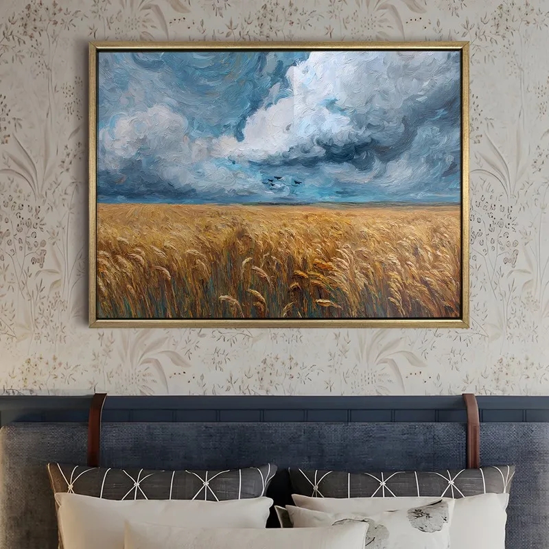 Rolling Grain Canvas Wall Painting With Frame media 5