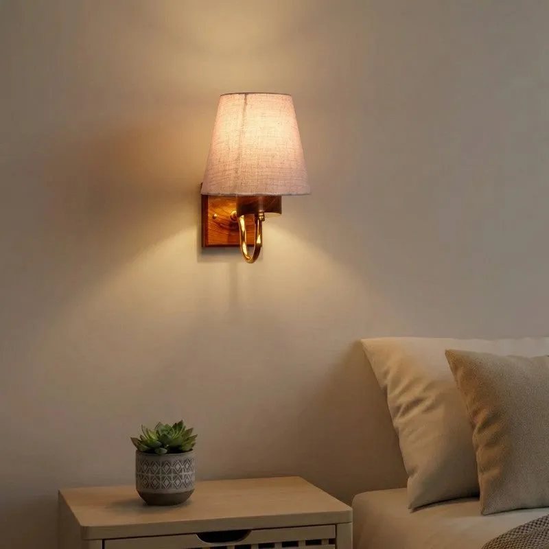 Gilded Arch Decorative Cotton Wall Lamp - Grey media 1