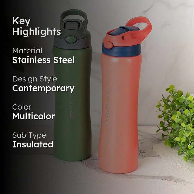 Handy Quench Hot & Cold Thermos Water Bottle (Green & Pink, 750 mL Each) - Set Of Two media 2