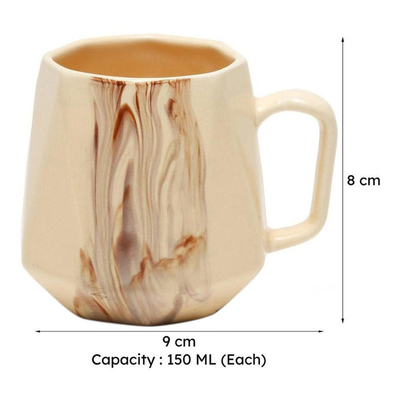 Moss Ceramic Tea Cup (150 mL Each) - Set Of Six media 6