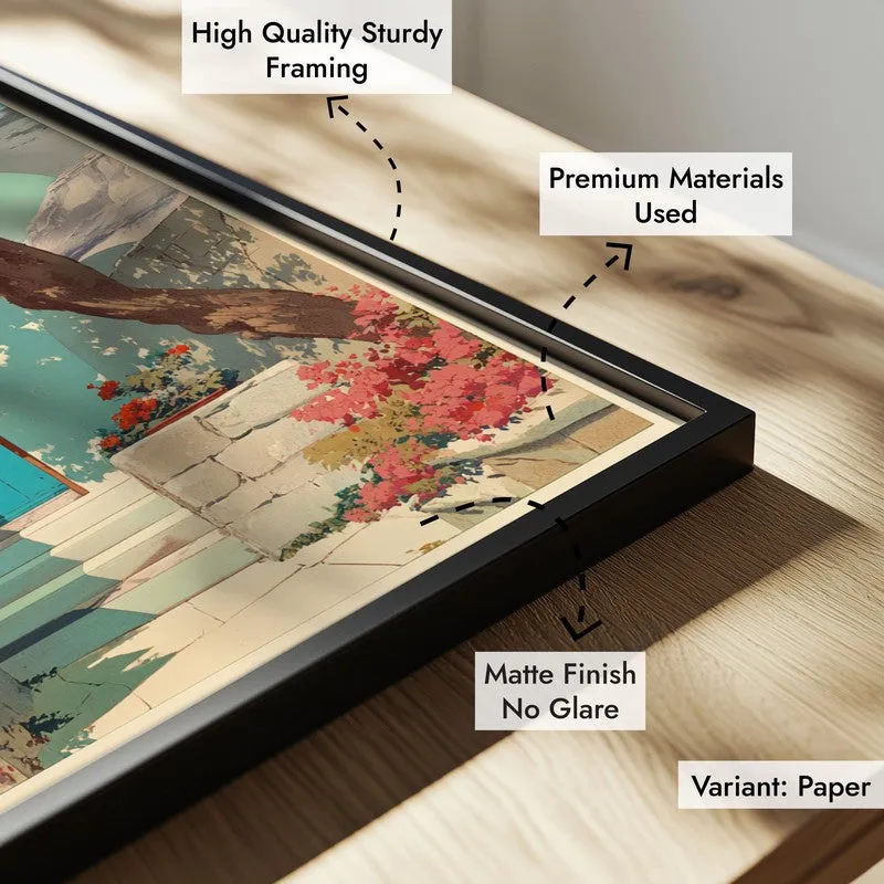Pastel Sky Canvas Wall Painting - Black Frame media 6