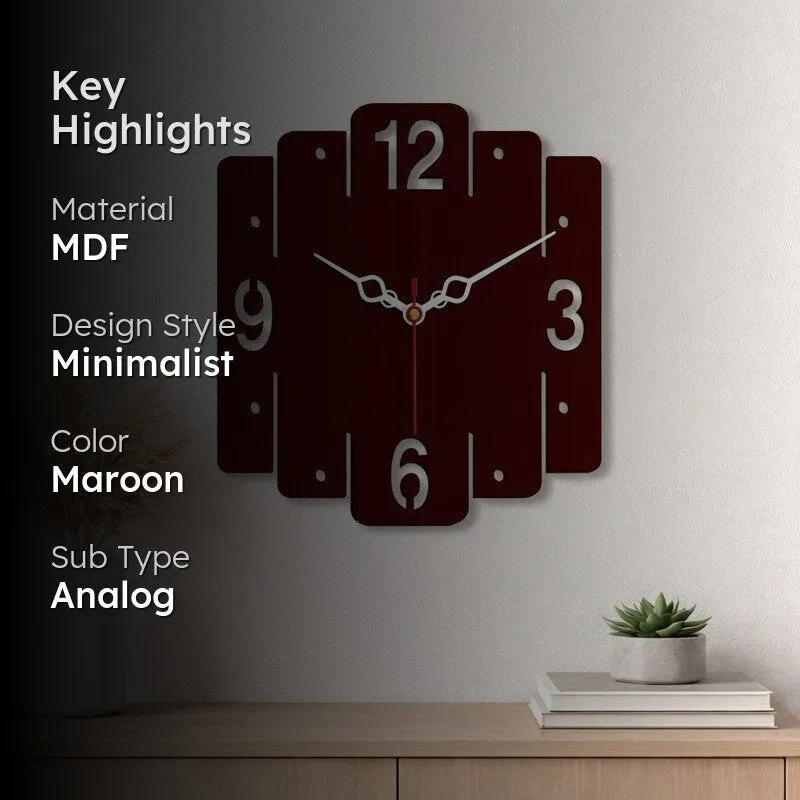 Edge Frame Wooden Wall Clock media 2