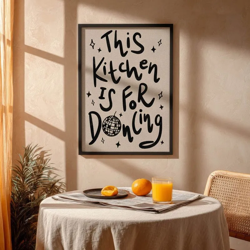 Kitchen Aura Archival Canvas Wall Art - Black media 4