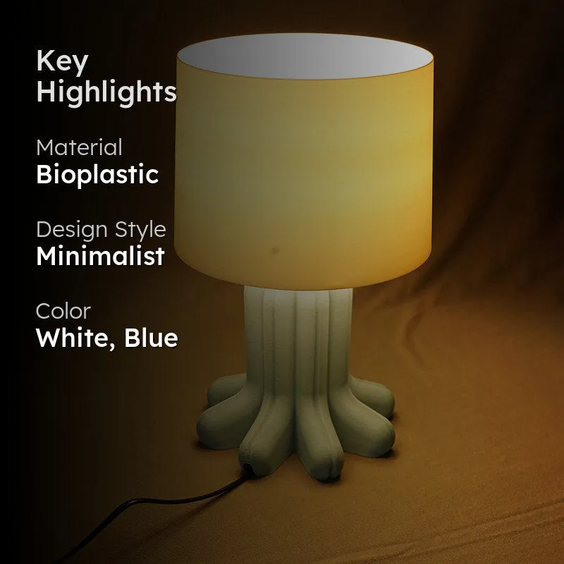 Eco Flare 3D Printed Table Lamp - White,Blue media 2
