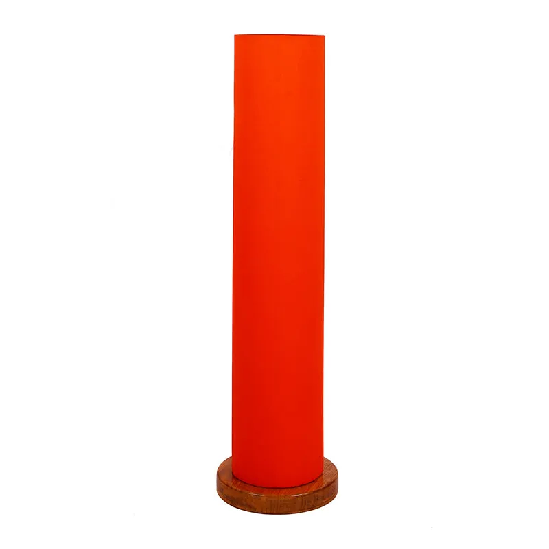 Agia Wooden Tower Floor Lamp With Jute Shade - Orange media 4