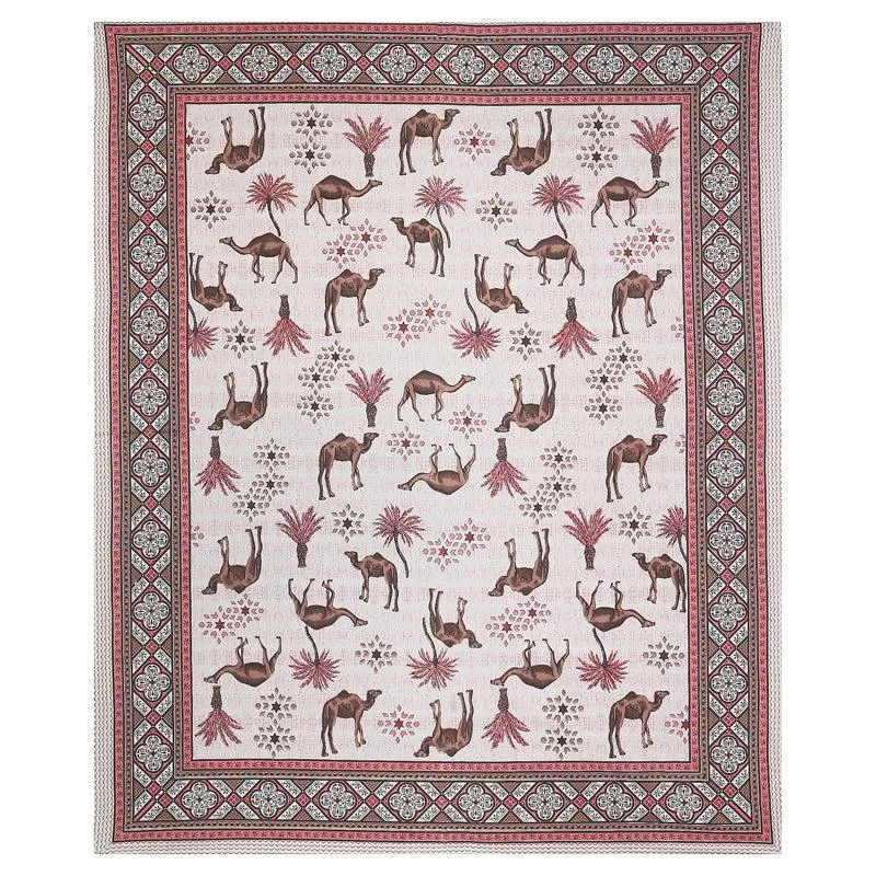 Anika Cotton Bedsheet (Pink,White) - 180 TC media 5