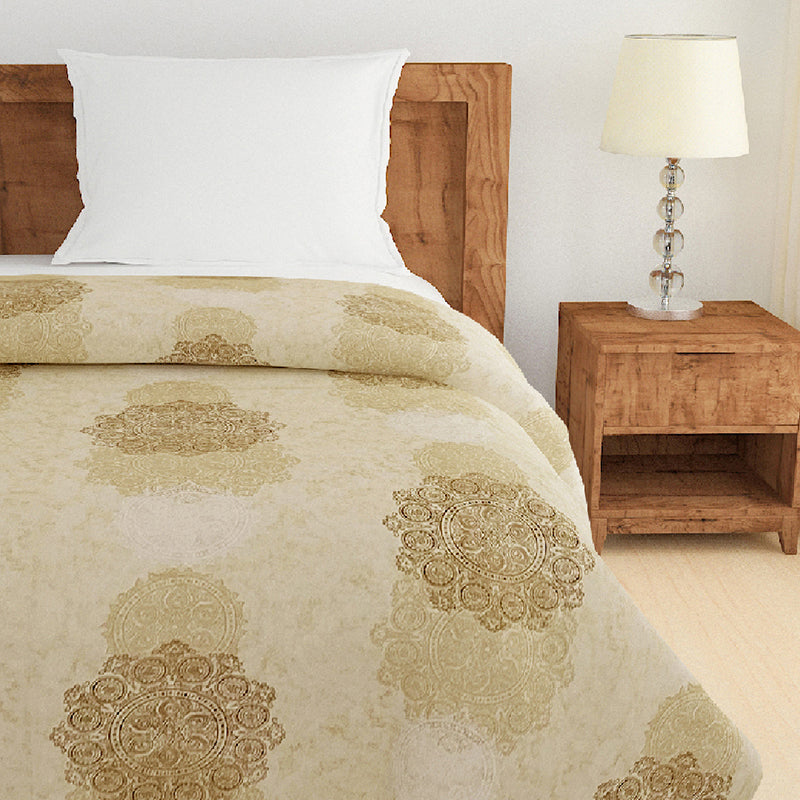 Swayam Calantha Cotton Comforter (Beige) - 150 GSM media 5