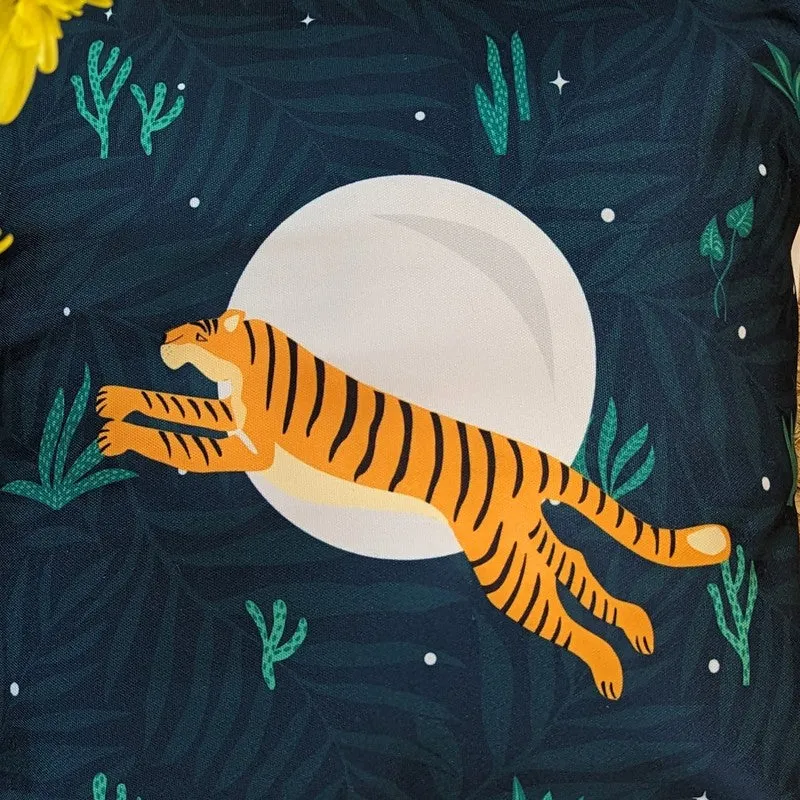 Roaring Tiger in Moonlight Cushion Covers media 3