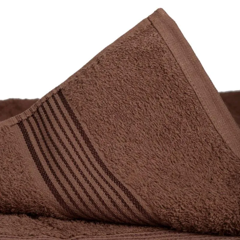Reffy Bath Towel (Red& Brown) - Set Of Two media 4