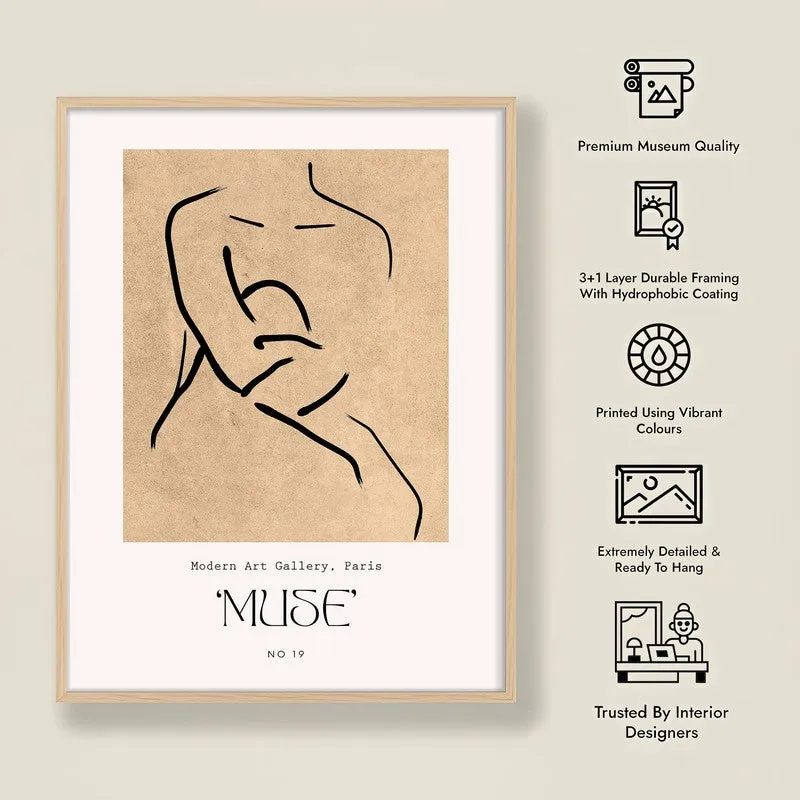 Inward Calm Canvas Wall Painting With Brown Frame media 9