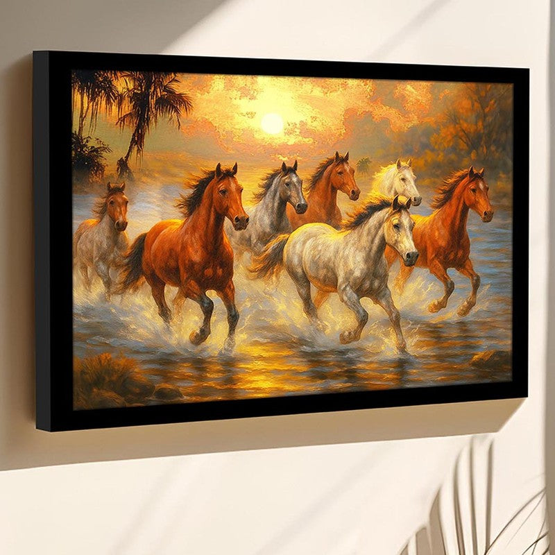Stallions Of Sunset Wall Art with Frame media 3