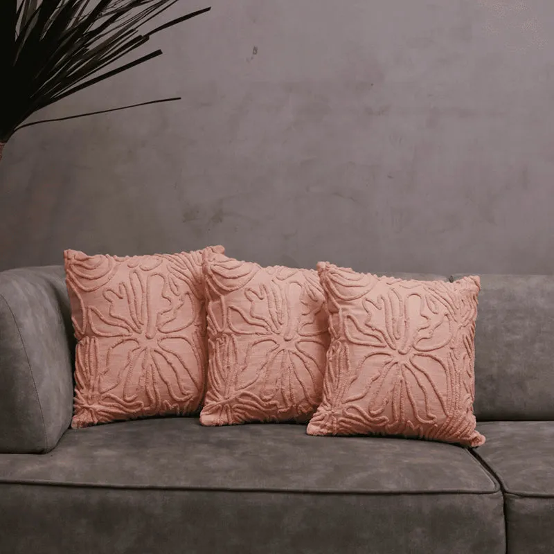 Plushie Petals Tufted Cushion Cover (Pale Pink) - Set Of Three media 1