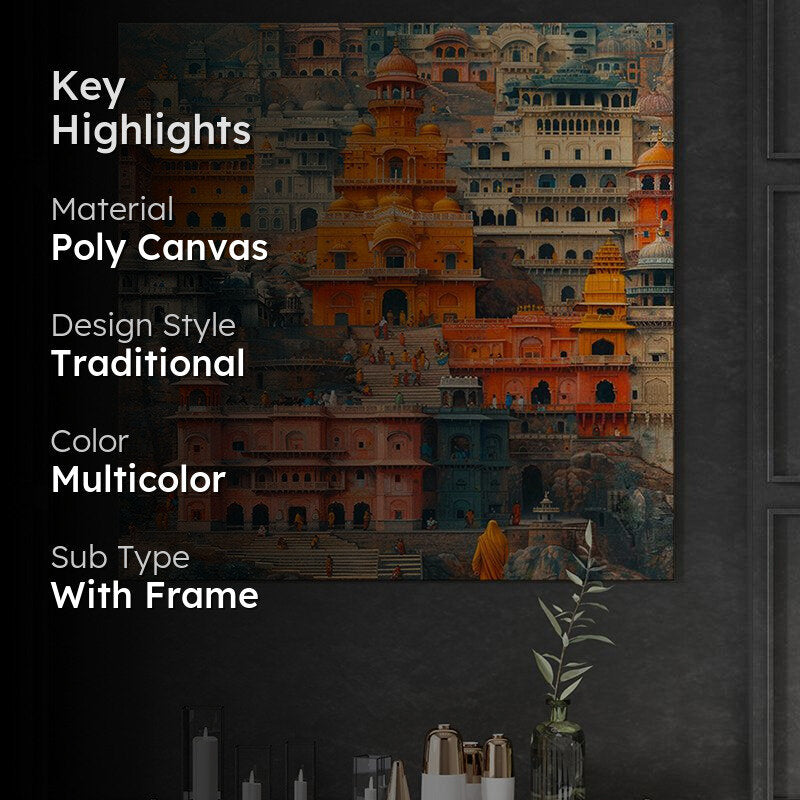 Bright City Architecture Wall Painting media 2