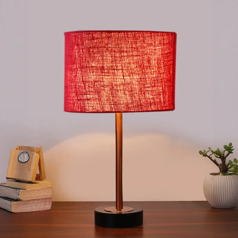 Sienna I Rodin Wooden Table Lamp - Maroon,Copper,Black media 2