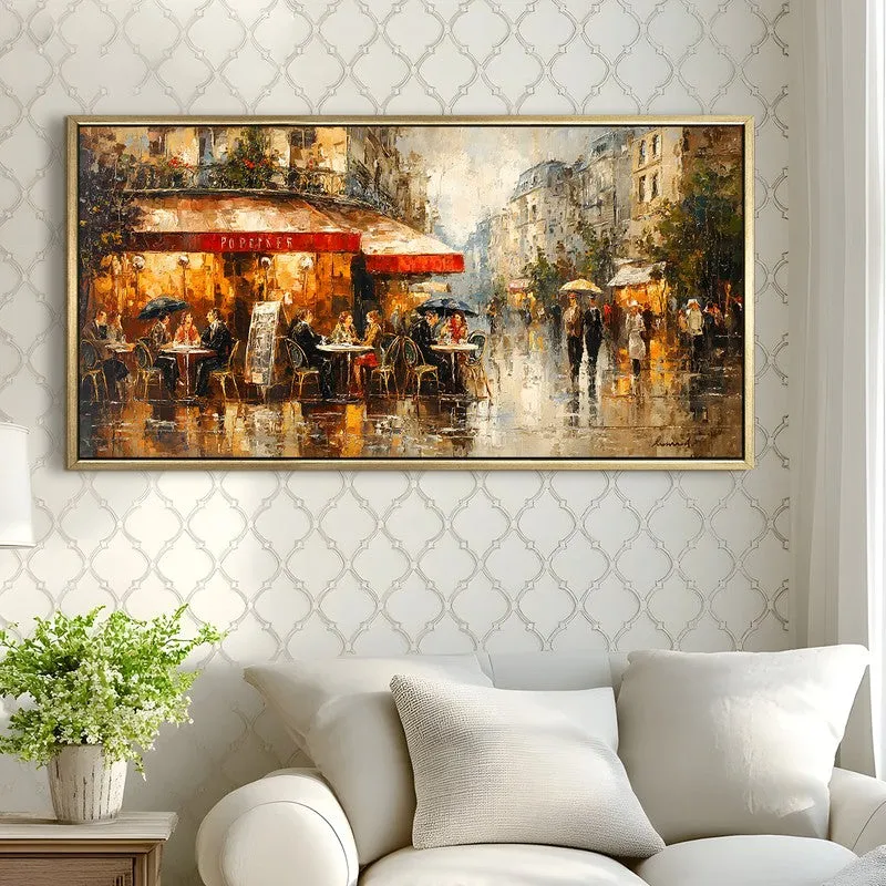 City Boulevard Canvas Wall Painting With Frame media 4