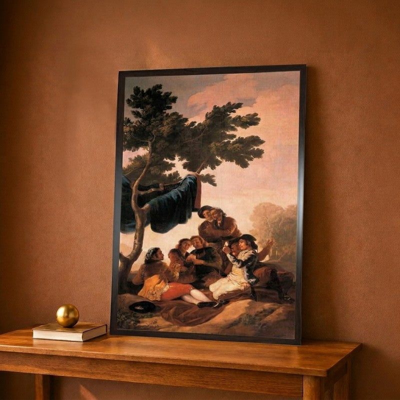 Les Joueurs De Cartes Peinture De Francisco De Goya Y Lucientes 1746-1828 Canvas Wall Painting - 12 x 18 Inches