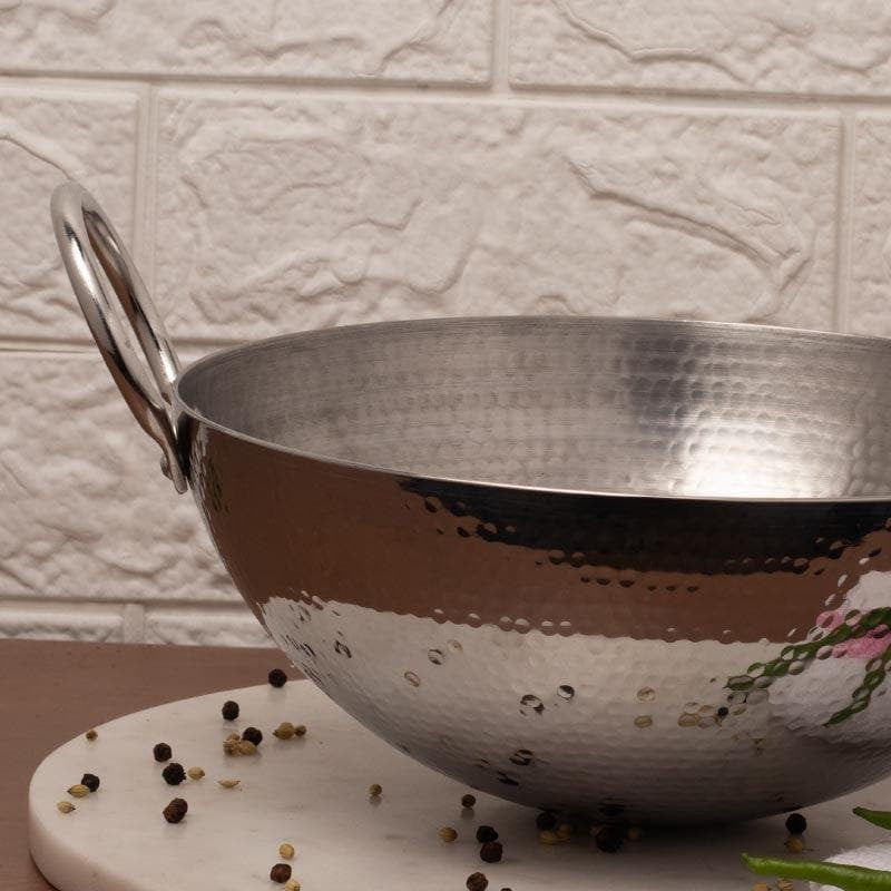 Vintage Induction Safe Hammered Kadhai - 2000 mL / 9 Inches media 4