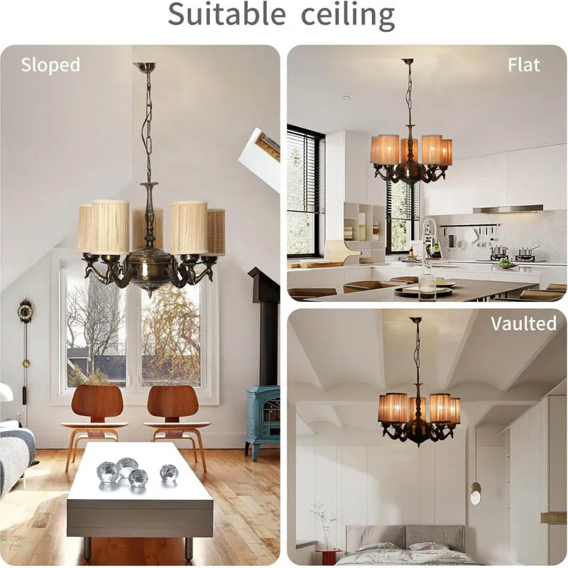 Sikha Cylindrical Golden Antique Ceiling Lamp media 5