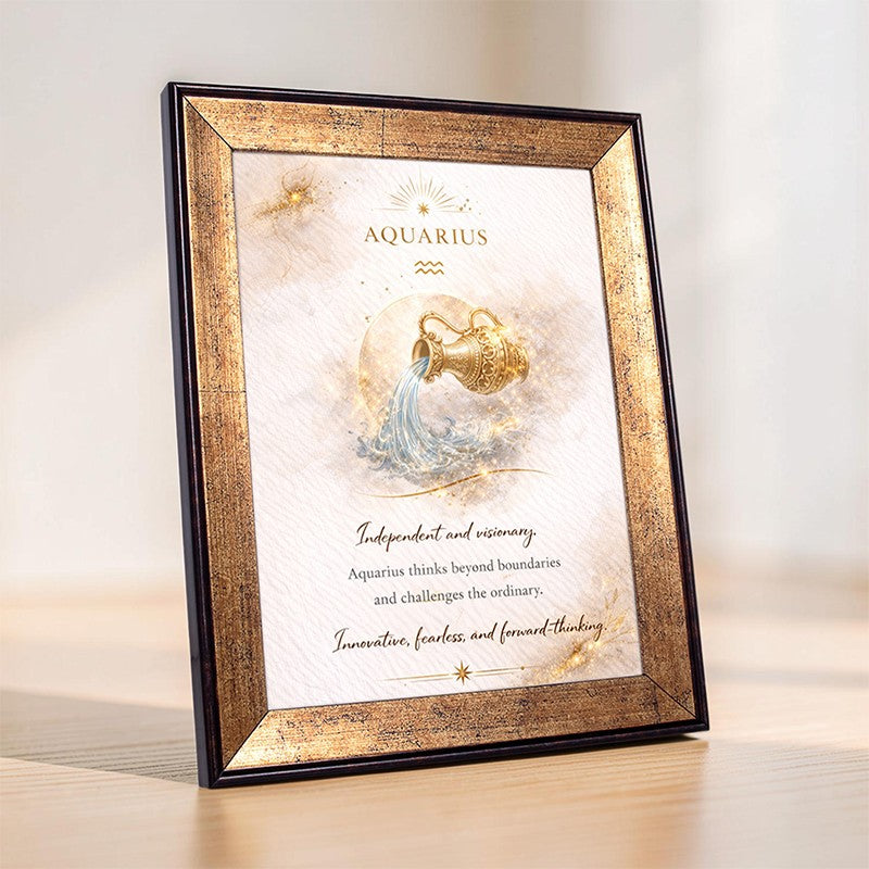 Aquarius Zodiac PVC Photo Frame media 6