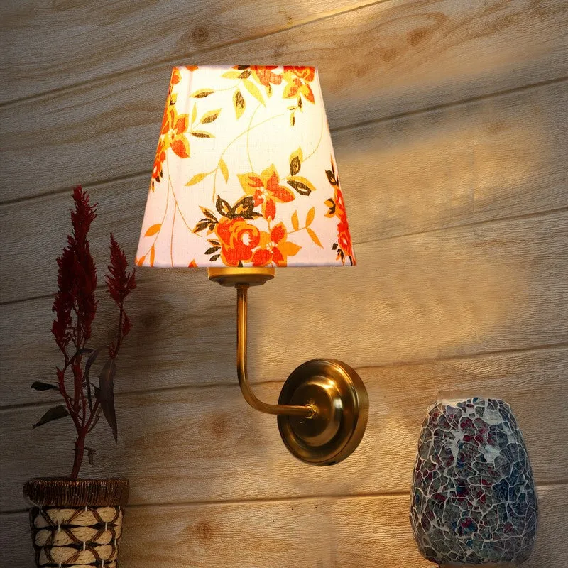 Floranira Fleur Cone Metal Wall Lamp - White,Orange media 1
