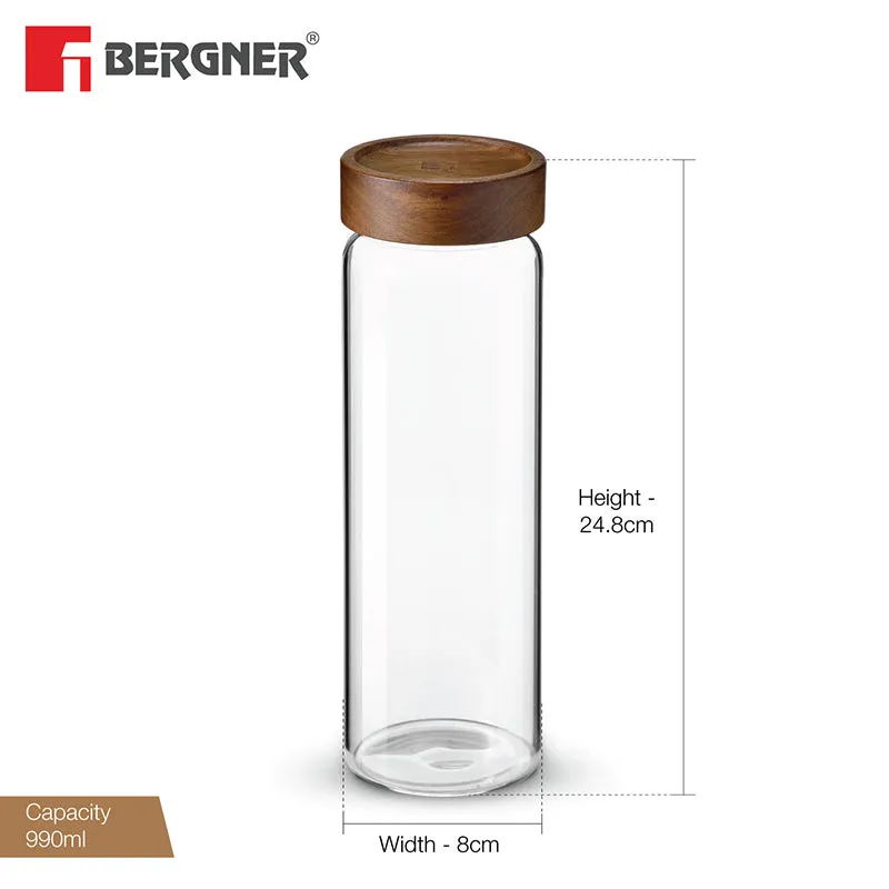 Bergner Crystal Seal Airtight Glass Storage Jar - 990 mL media 7