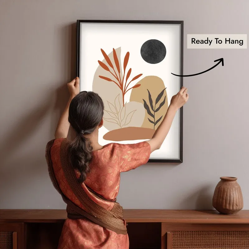 Botanical Balance Canvas Wall Painting With Black Frame media 6
