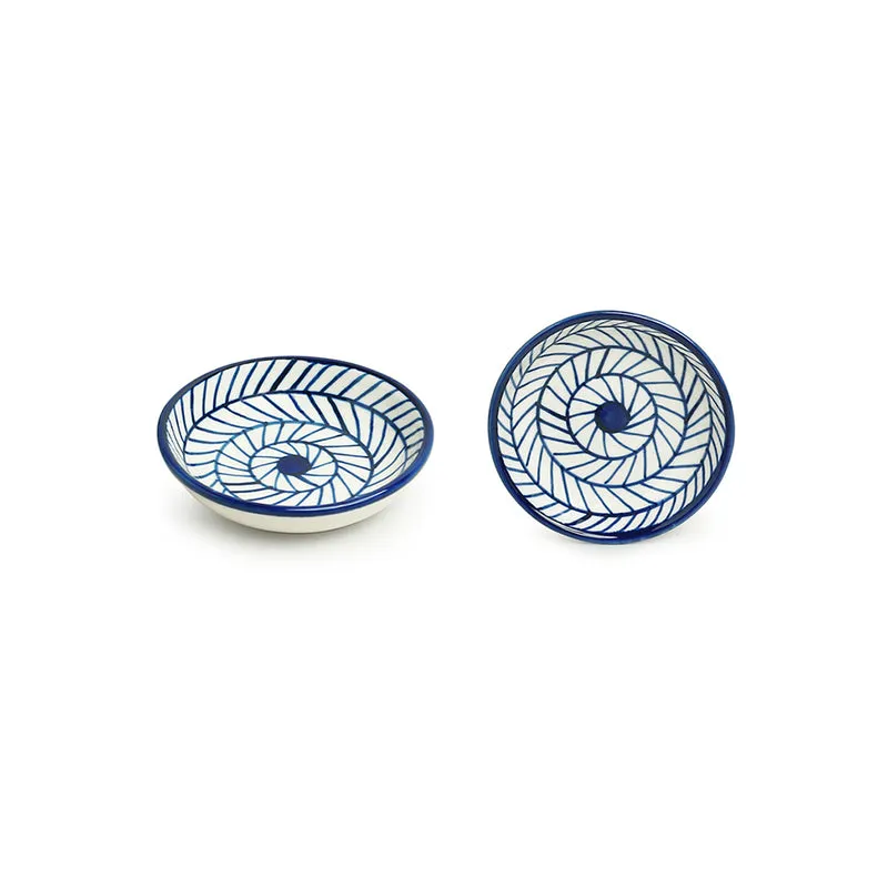 Indigo Ethnic Dip Bowl (25 ML) - Set Of Four media 4