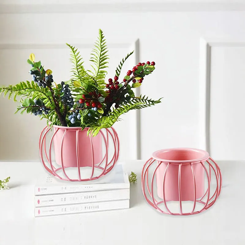Steela Round Planter (Pink) - Set Of Two media 2