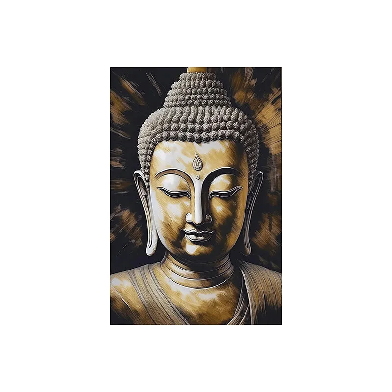 Golden Serenity Wall Painting media 6