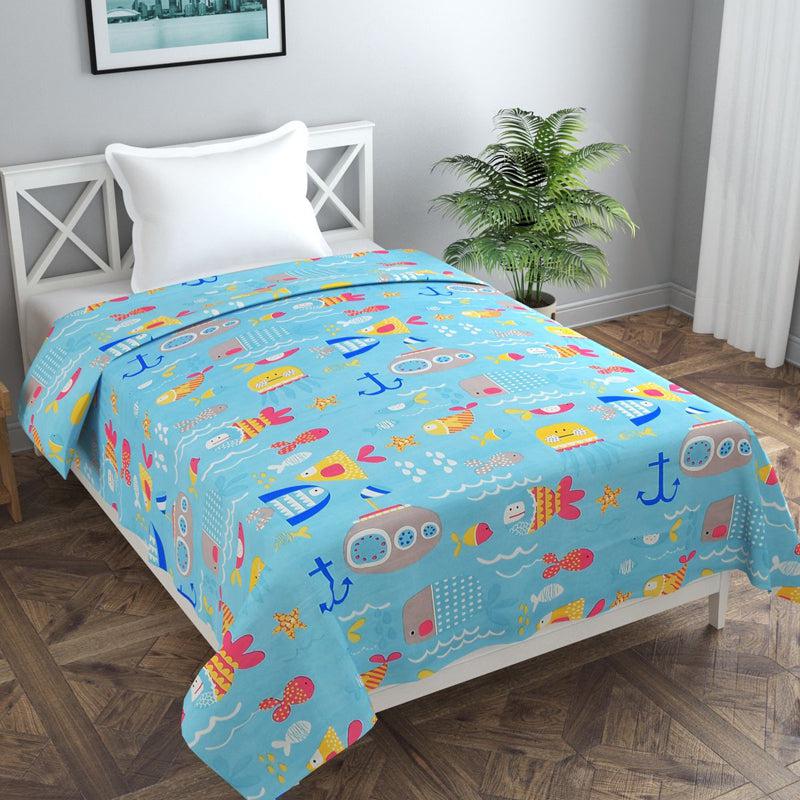 Marine Mysteries Kids' Cotton Duvet Cover - 210 TC