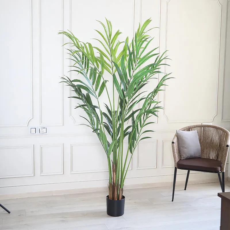 Elm Echo Artificial Plant With Black Plastic Pot - 6.4 Feet media 4