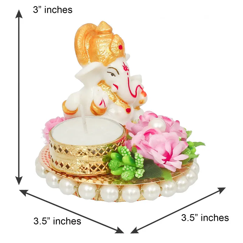 Lord Vinayak Pooja Tealight Candle Holder media 6