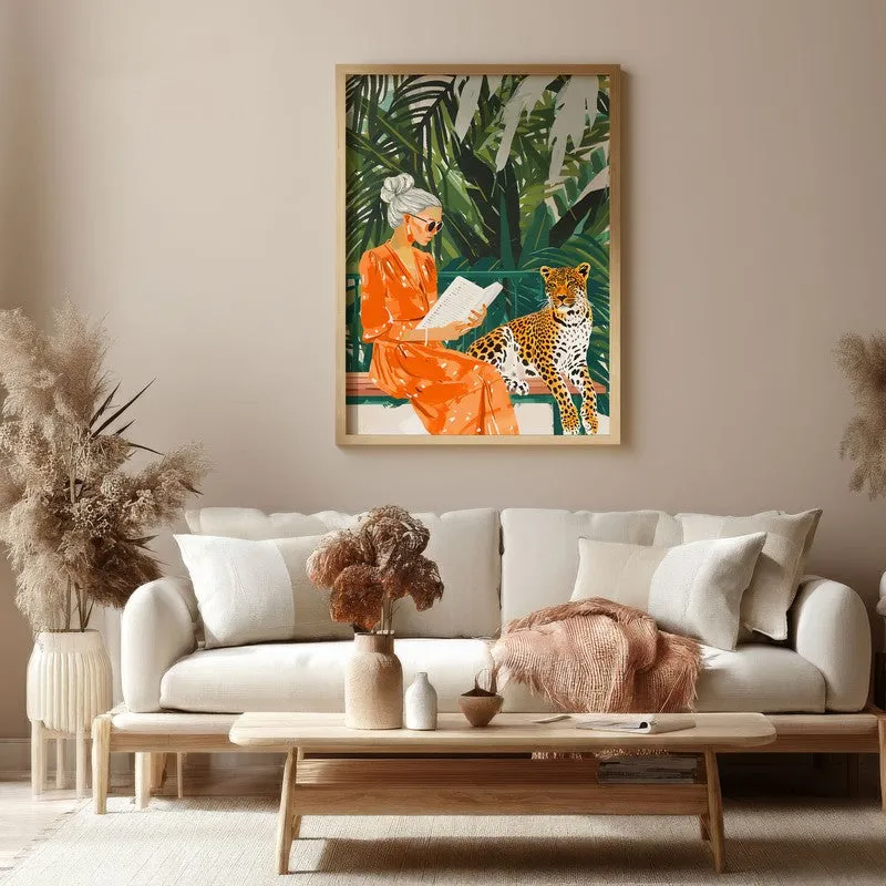 Aranya Grace Canvas Wall Painting With Brown Frame media 4