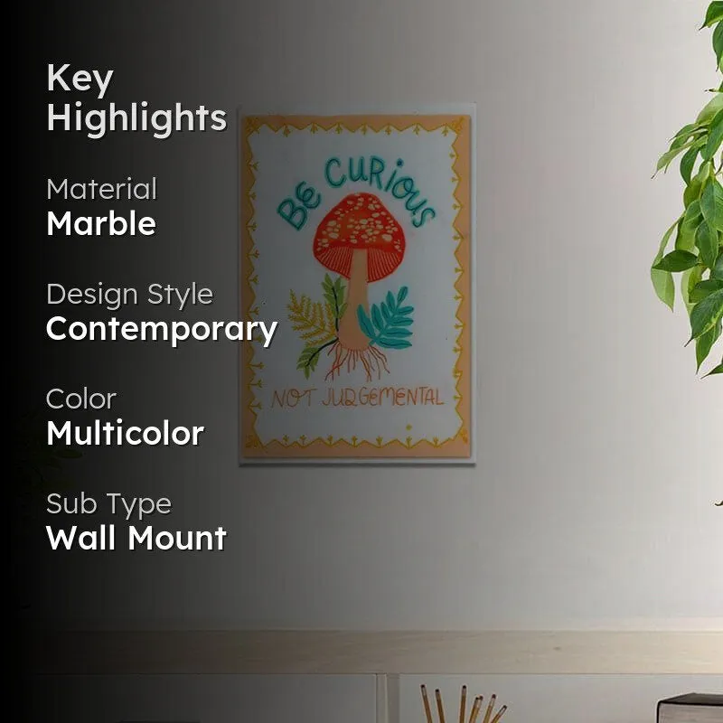 Be Curious Mushroom Marble Wall Accent media 2