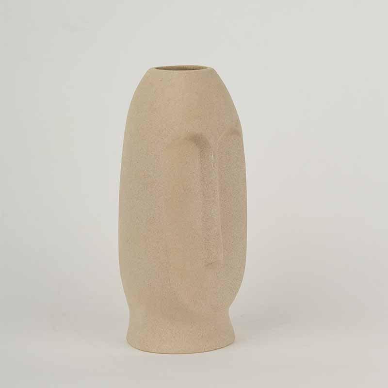 The Straight Face Vase - Beige media 4