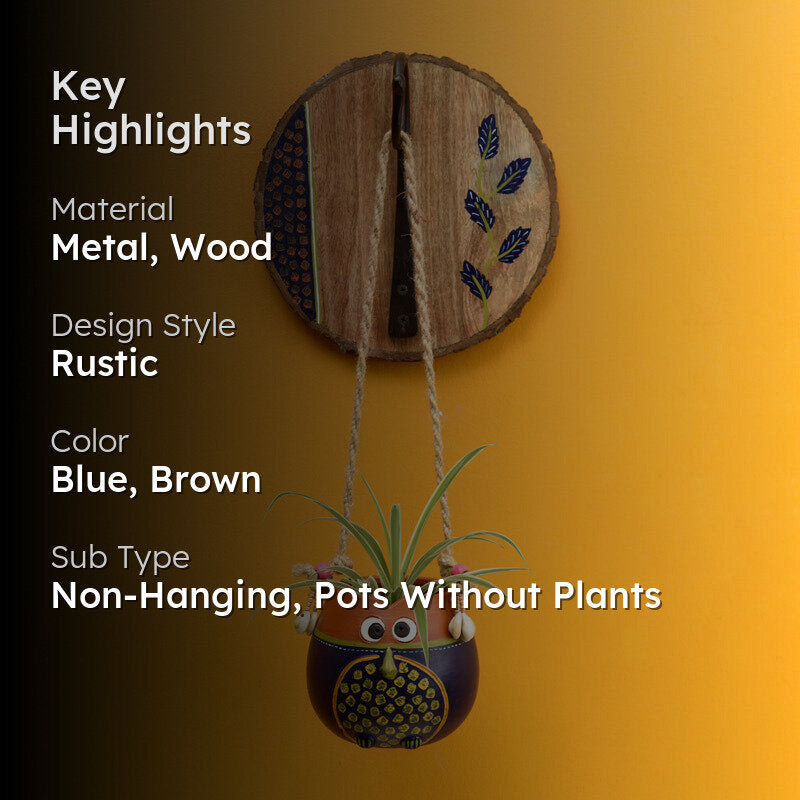 Hoot Mate Earthen Hanging Planter media 2
