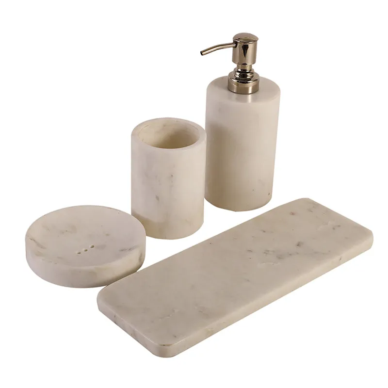 Esmee Marble Bathroom Set - Four Piece Set media 5