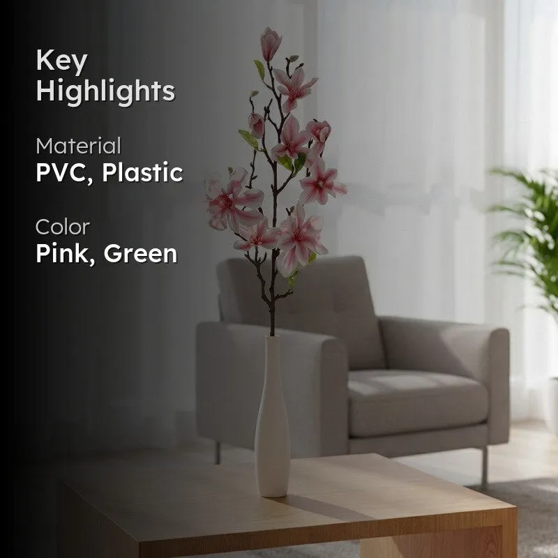 Magnolia Artificial Flower Stem - Light Pink media 2