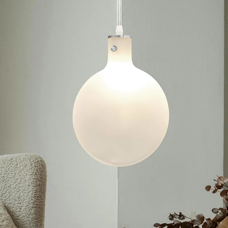 Idyll Glass Ceiling Lamp - White media 1