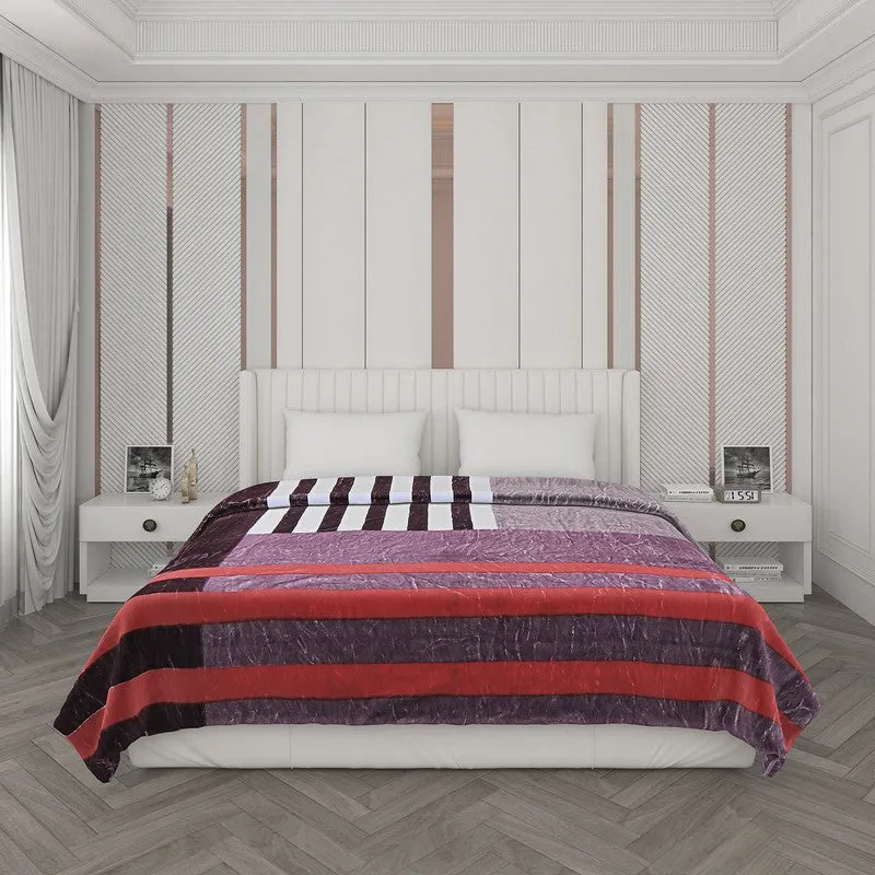 Monte Carlo Midnight Stripes Throw Blanket - 600 GSM media 3