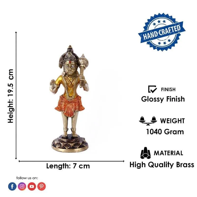 Standing Hanuman Brass Idol media 5