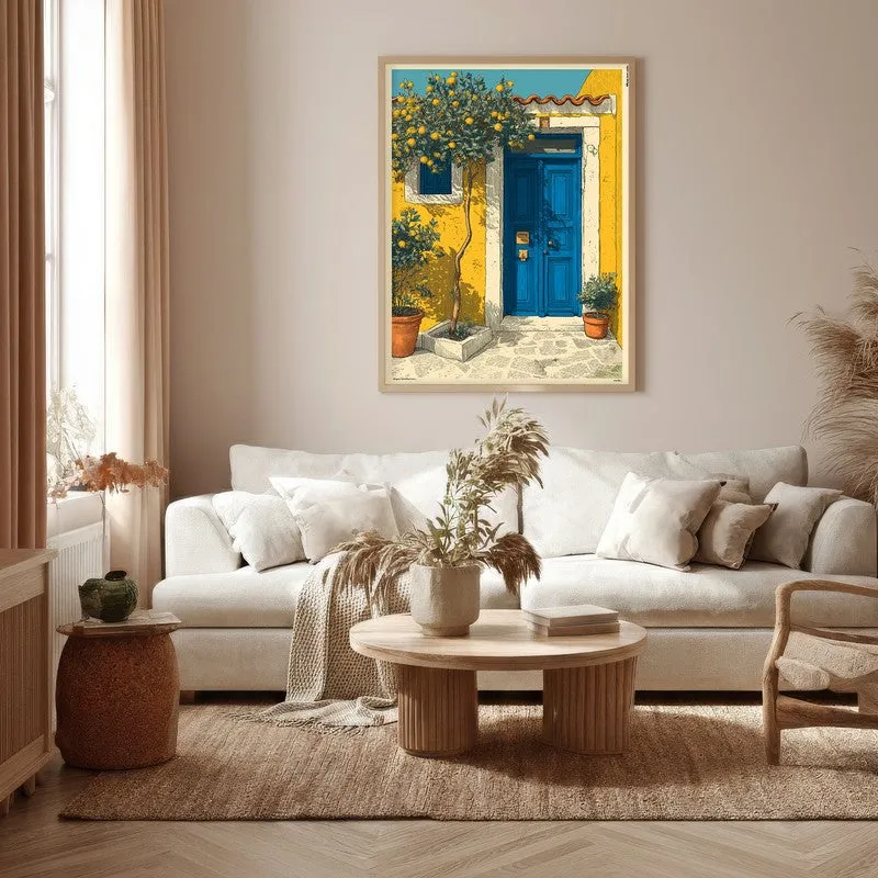 Garden House Canvas Wall Painting - Brown Frame media 5