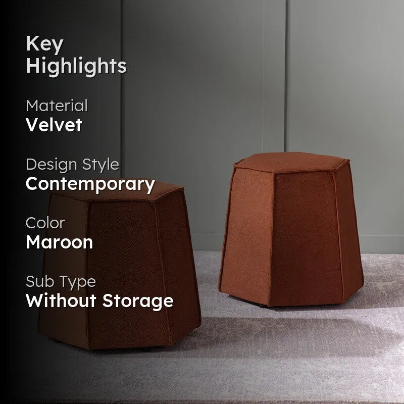 Soft Balance Pouffe (Orange) - Set Of Two media 2