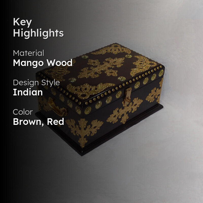 Trela Decorative Wood Jewel Box - Black media 2