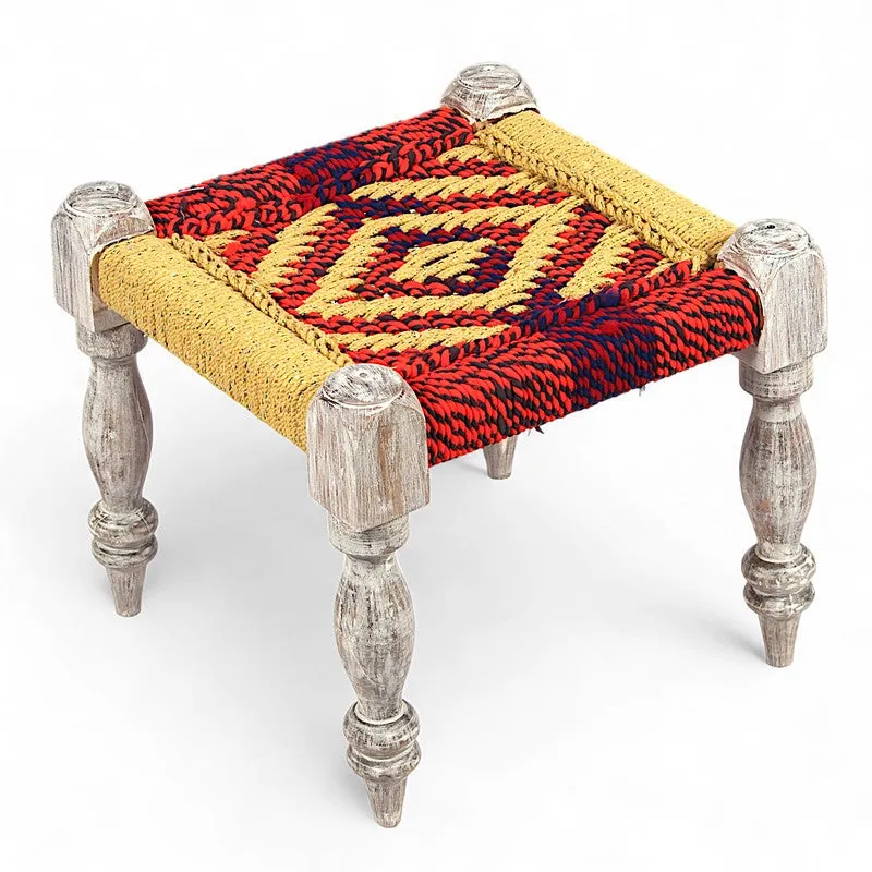 Cavon Sheesham Wooden Bench with Stools (Multicolor) - Three Piece Set media 6