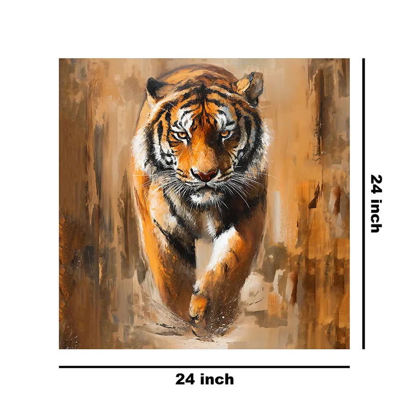 Ferocious Tiger Poly Canvas Wall Painting media 9