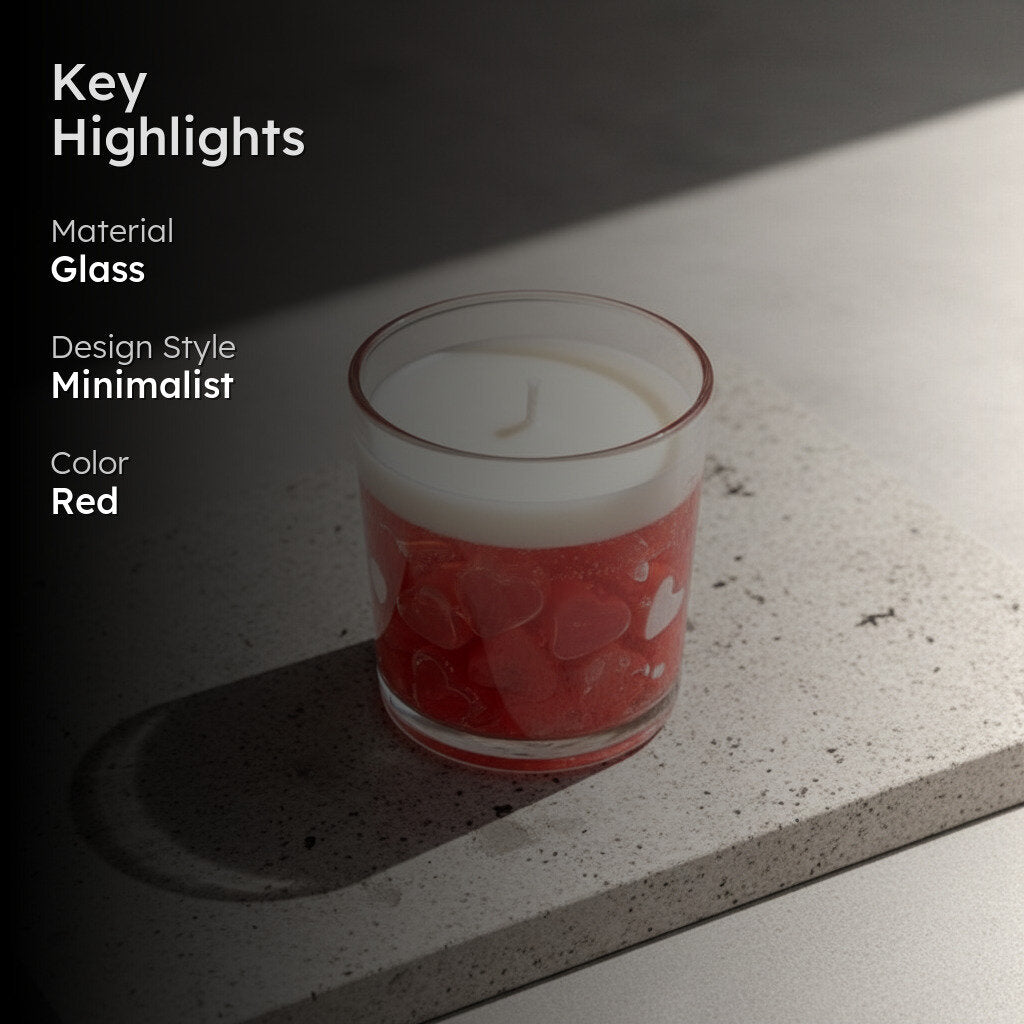 Velvet Glow Decorative Candle - Red media 3
