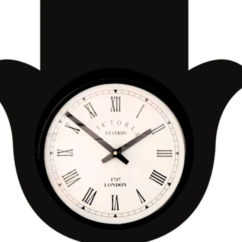 Palm Steel Analog Wall Clock - Black media 5