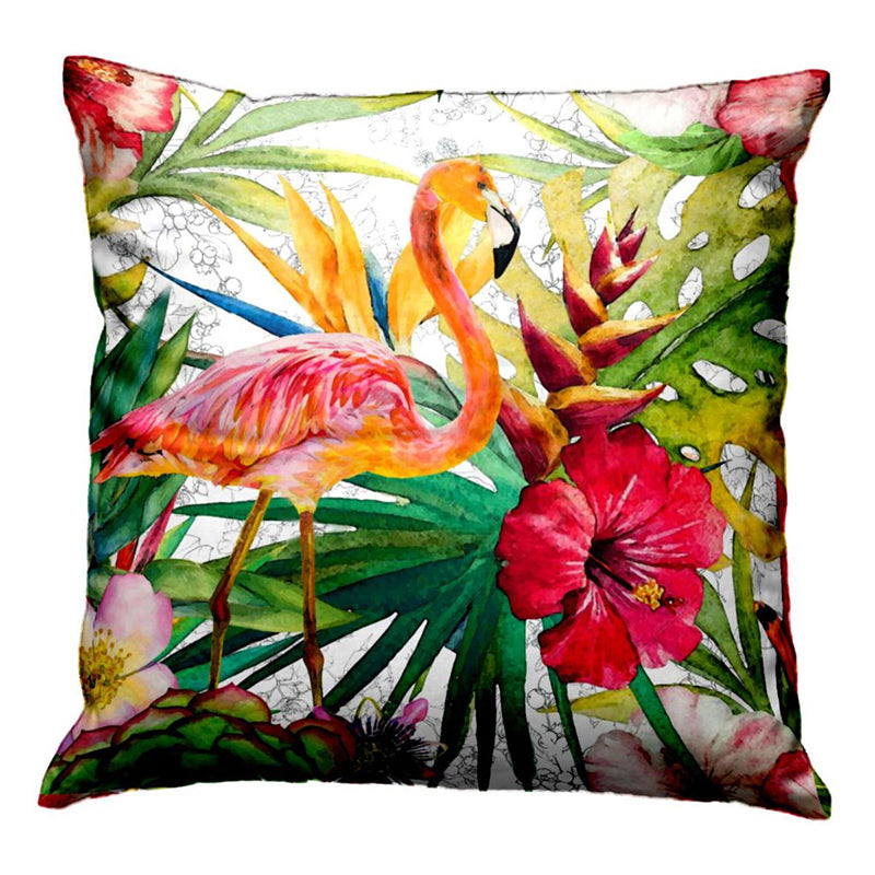 Tropical Flamingo Printed Cushion Cover Set - Set Of Two media 5